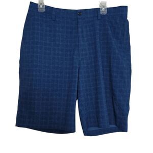 PGA Tour Pro Series Men's Size 34 Blue Patterned Flat Front Golf Shorts